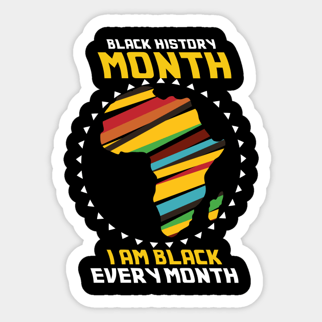 I AM BLACK EVERY MONTH Sticker by Diannas